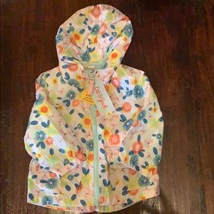 NWT Baby Cat & Jack Hooded Rain Jacket